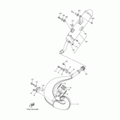 Схема вузла: Вихлопна система Yamaha YZ250 YZ250