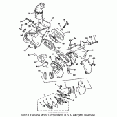 Схема узла: Воздушный фильтр Yamaha WR200R