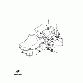 Схема узла: Сиденье Yamaha XV250 Virago