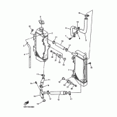 Схема узла: Радиатор и Патрубок системы охлаждения Yamaha YZ426F
