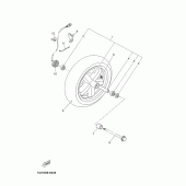 Схема узла: Переднее колесо Yamaha YP250 X-MAX