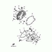 Схема узла: Крышки картера 1 Yamaha TW125