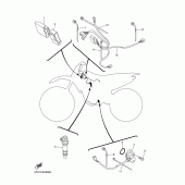 Схема вузла: Електроустаткування 1 Yamaha YZ250 YZ250F