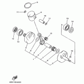 Схема узла: Коленчатый вал и Поршень Yamaha YZ125
