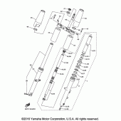 Схема вузла: Вилка передньої осі Yamaha XVS950 V-Star Tourer