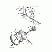 Схема узла: Фара Yamaha XV250 Virago