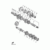 Схема узла: Трансмиссия Yamaha XT600 XT600