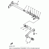 Схема узла: Вал переключения Yamaha XT350 XT350