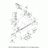 Схема узла: Задний тормозной цилиндр Yamaha XV1700 Road Star Midnight Silverado