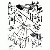 Схема узла: Электрическое оборудование 1 Yamaha XT350 XT350