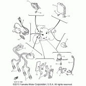 Схема вузла: Електроустаткування (1) Yamaha YZF600R Thundercat
