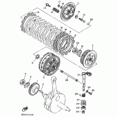 Схема узла: Сцепление Yamaha SRX400