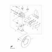 Схема вузла: Задній гальмівний супорт Yamaha FZ8 FZ8 (Naked)