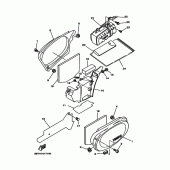 Схема вузла: Бічна кришка Yamaha ST225 Bronco