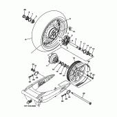 Схема вузла: Заднє колесо Yamaha XV1900 Roadliner S