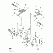 Схема узла: Support repose pied Yamaha XT600 XT600