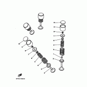 Схема вузла: Клапан Yamaha XT350 XT350