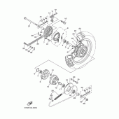 Схема вузла: Задне колесо Yamaha TTR90 TT-R90