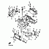 Схема вузла: Бічна кришка Yamaha XVZ1300 Royal Star Tour Deluxe