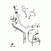 Схема вузла: Кермо та Тросики Yamaha TDM850