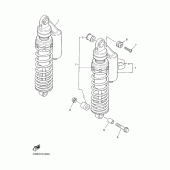 Схема вузла: Задня підвіска Yamaha XJR400