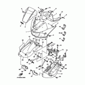 Схема вузла: Облицювальні елементи 1 Yamaha TDM850