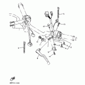 Схема вузла: Пульт управління рульовий та Важіль Yamaha XJ600 Diversion (S-TYPE)
