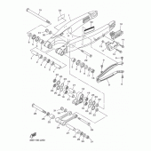 Схема вузла: Задній важіль та підвіска Yamaha YZ250 YZ250FX