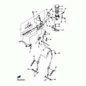 Схема вузла: Передній гальмівний циліндр Yamaha YZF-R6/YZF600 R6
