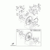 Схема вузла: Заднє колесо і заднє гальмо Yamaha XT125