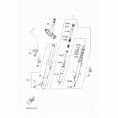 Схема узла: Передняя вилка Yamaha WR125 WR125X