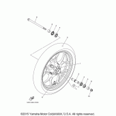 Схема вузла: Переднє колесо Yamaha YZF-R3