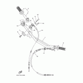 Схема узла: Руль и Тросики Yamaha YZ125