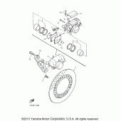 Схема вузла: Задній гальмівний супорт Yamaha YZF600R Thundercat