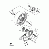 Схема вузла: Заднє колесо Yamaha YZF-R6/YZF600 R6 RaceBase