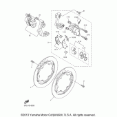 Схема узла: Передний тормоз Yamaha XVS1100 V-Star Classic (Cast Wheel)