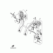 Схема вузла: Пульт керування рульовим та важелем Yamaha YP400 Majesty