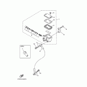 Схема узла: Передний тормозной цилиндр Yamaha XVS400 Drag Star Classic