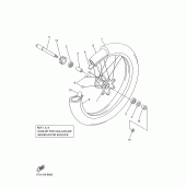 Схема узла: Переднее колесо Yamaha WR450F