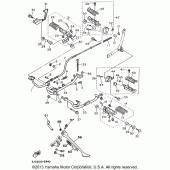 Схема узла: Подножки и Подставка Yamaha XV535 Virago