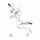 Схема вузла: Кермо та Тросики Yamaha YZ125
