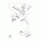Схема узла: Передний тормозной цилиндр Yamaha YZ250 YZ250