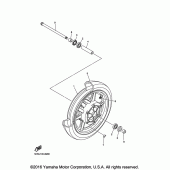 Схема вузла: Переднє колесо Yamaha XVS1300 V-Star Tourer