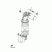 Схема вузла: Задня підвеска Yamaha YZF-R6/ YZF600 R6