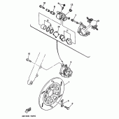 Схема узла: Передний тормозной суппорт Yamaha XV535 Virago