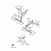 Схема вузла: Підніжки та Підставка Yamaha FZX250 ZEAL