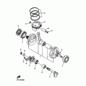 Схема узла: Коленчатый вал и Поршень Yamaha YZ450F YZ450F