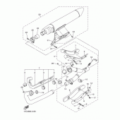Схема вузла: Вихлопна система Yamaha XVS1300 Midnight Star