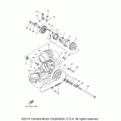 Схема вузла: Заднє колесо Yamaha TW200