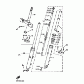 Схема узла: Вилка передней оси Yamaha BT1100 Bulldog